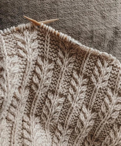 Golden Fields Textured Knit Blanket PDF