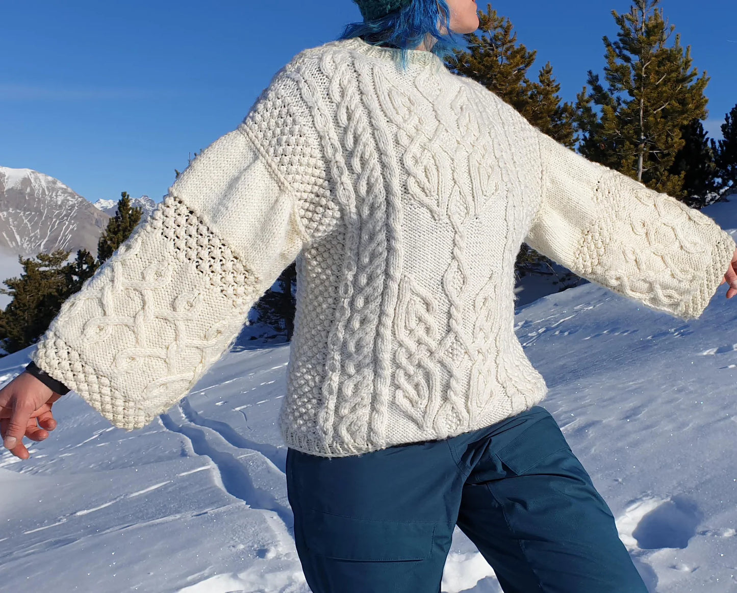 Aran Celtic Cable Sweater Knitting Pattern PDF