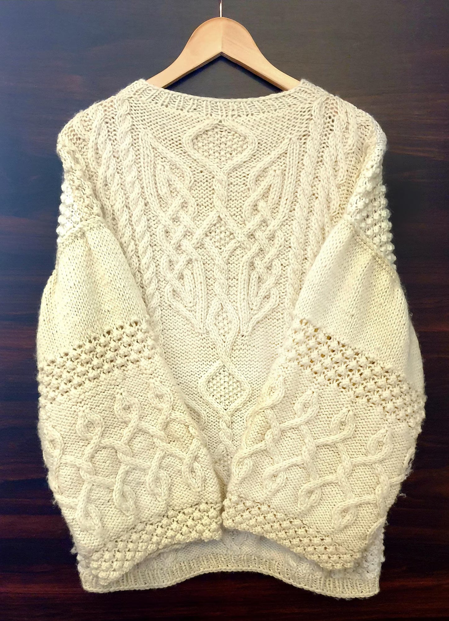 Aran Celtic Cable Sweater Knitting Pattern PDF