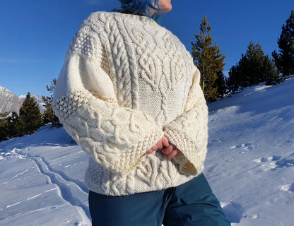 Aran Celtic Cable Sweater Knitting Pattern PDF