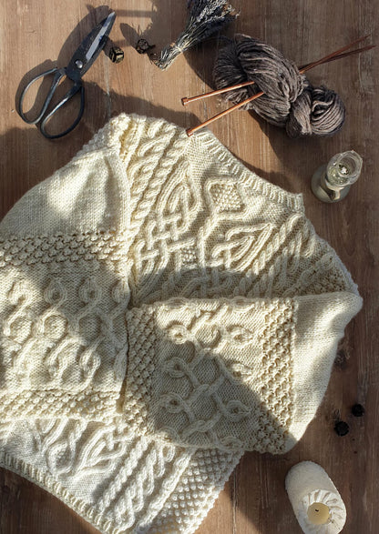 Aran Celtic Cable Sweater Knitting Pattern PDF