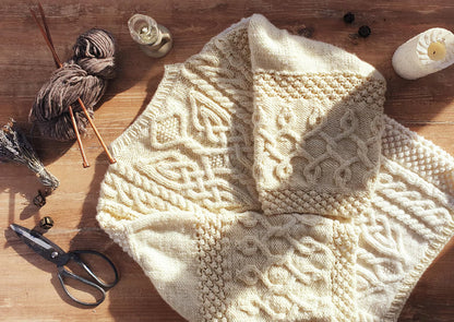 Aran Celtic Cable Sweater Knitting Pattern PDF
