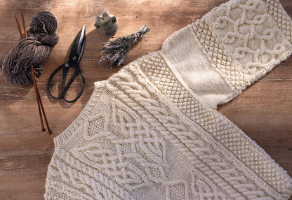 Aran Celtic Cable Sweater Knitting Pattern PDF