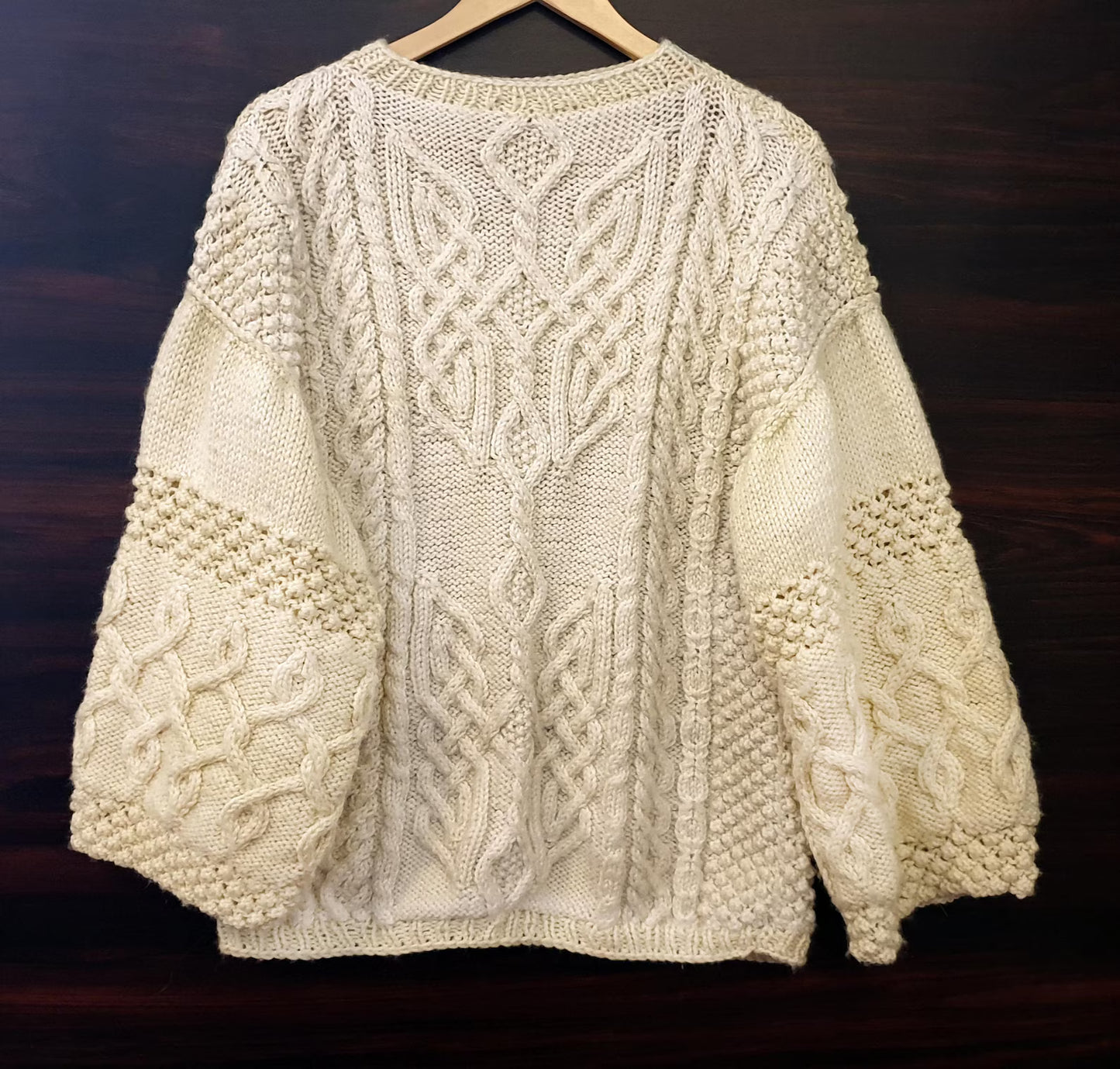 Aran Celtic Cable Sweater Knitting Pattern PDF