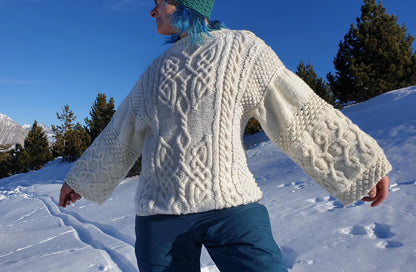Aran Celtic Cable Sweater Knitting Pattern PDF
