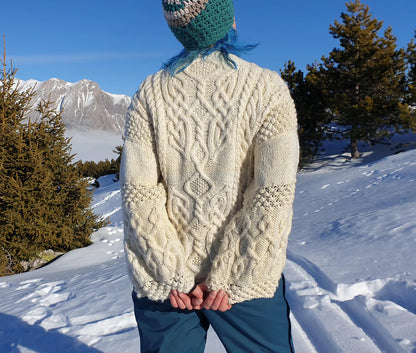 Aran Celtic Cable Sweater Knitting Pattern PDF