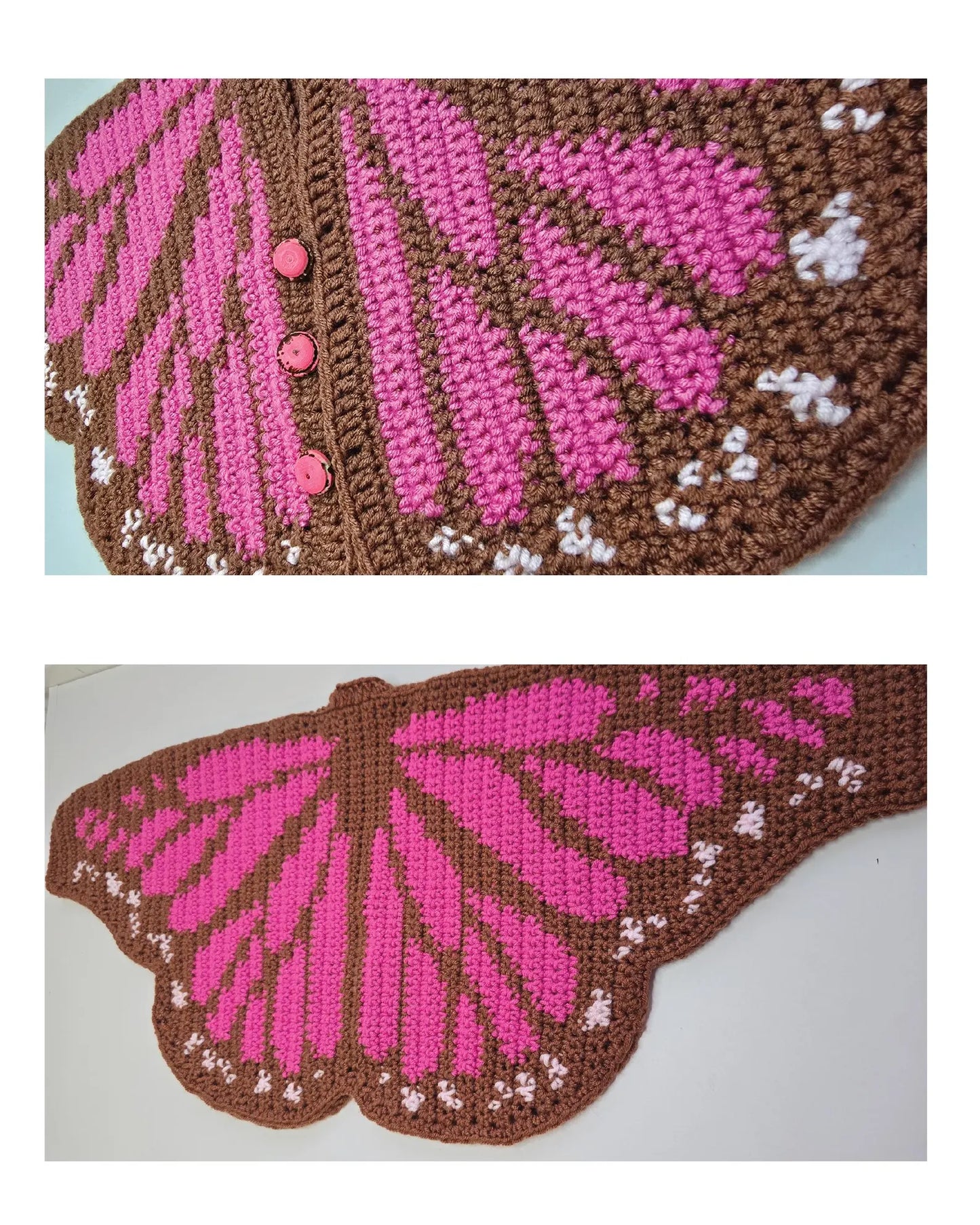 🦋 Butterfly Crochet Cardigan – Kids Pattern (0–14Y PDF) 🧶✨