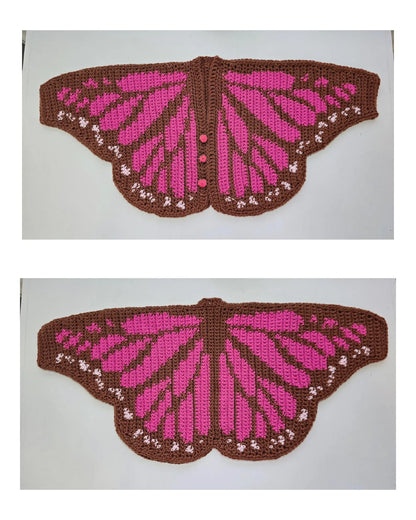 🦋 Butterfly Crochet Cardigan – Kids Pattern (0–14Y PDF) 🧶✨