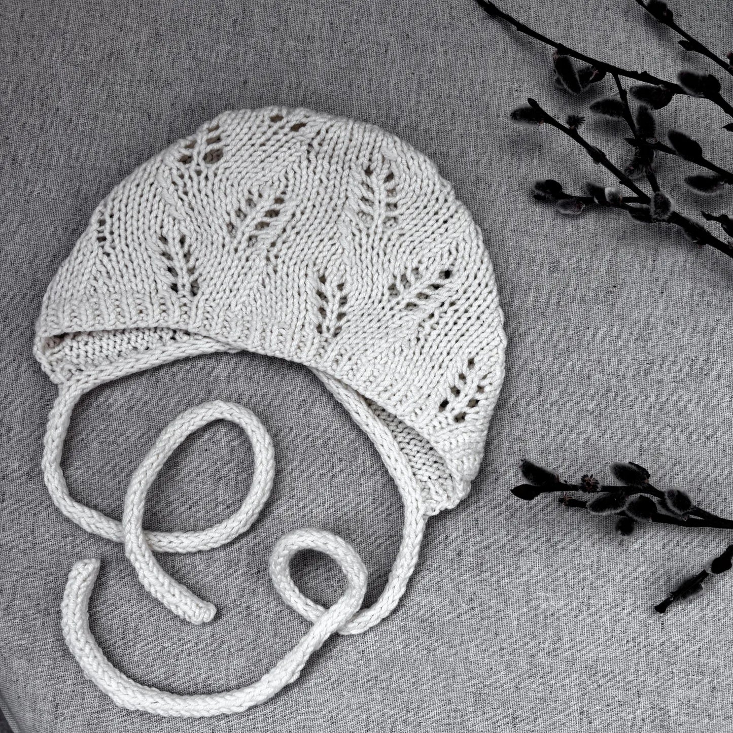 Aveline Baby Bonnet Knitting Pattern PDF