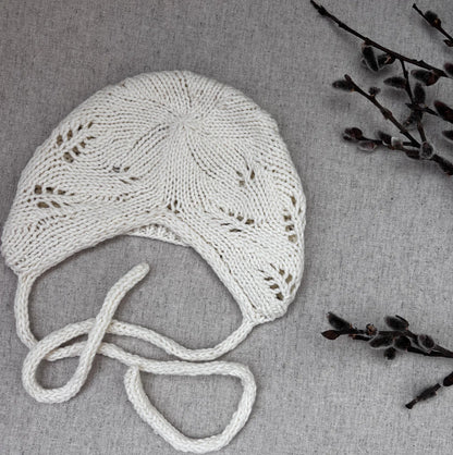 Aveline Baby Bonnet Knitting Pattern PDF