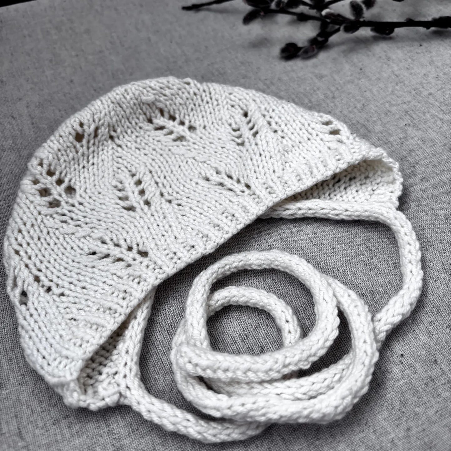 Aveline Baby Bonnet Knitting Pattern PDF