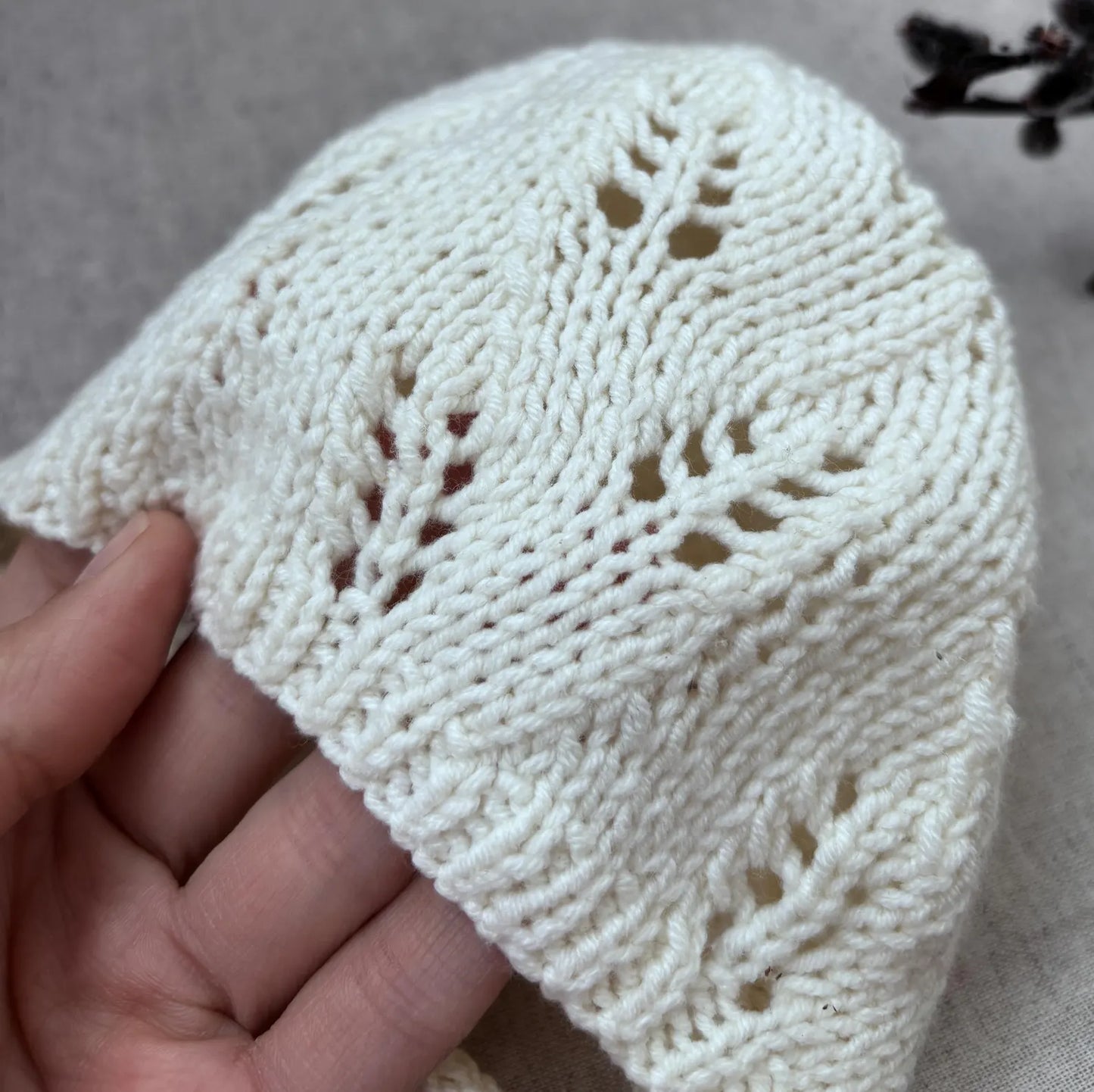 Aveline Baby Bonnet Knitting Pattern PDF