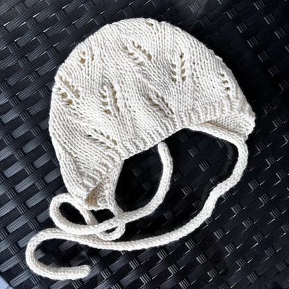 Aveline Baby Bonnet Knitting Pattern PDF