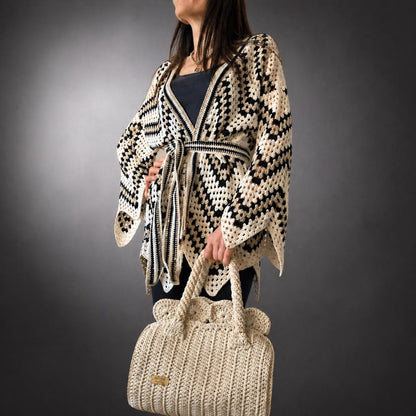 ✨ Boho Crochet Cardigan Pattern – Kimono Wrap Top PDF 🌿