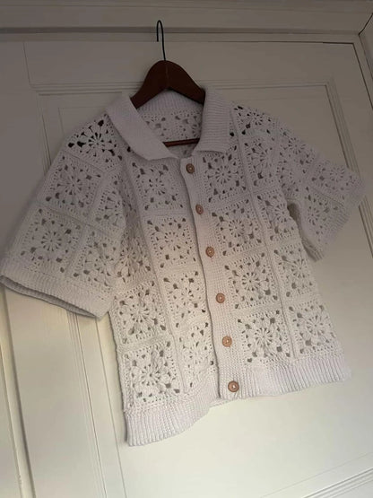 🌼 Granny Square T-Shirt Crochet Pattern PDF