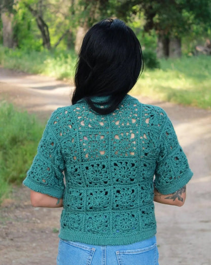 🌼 Granny Square T-Shirt Crochet Pattern PDF