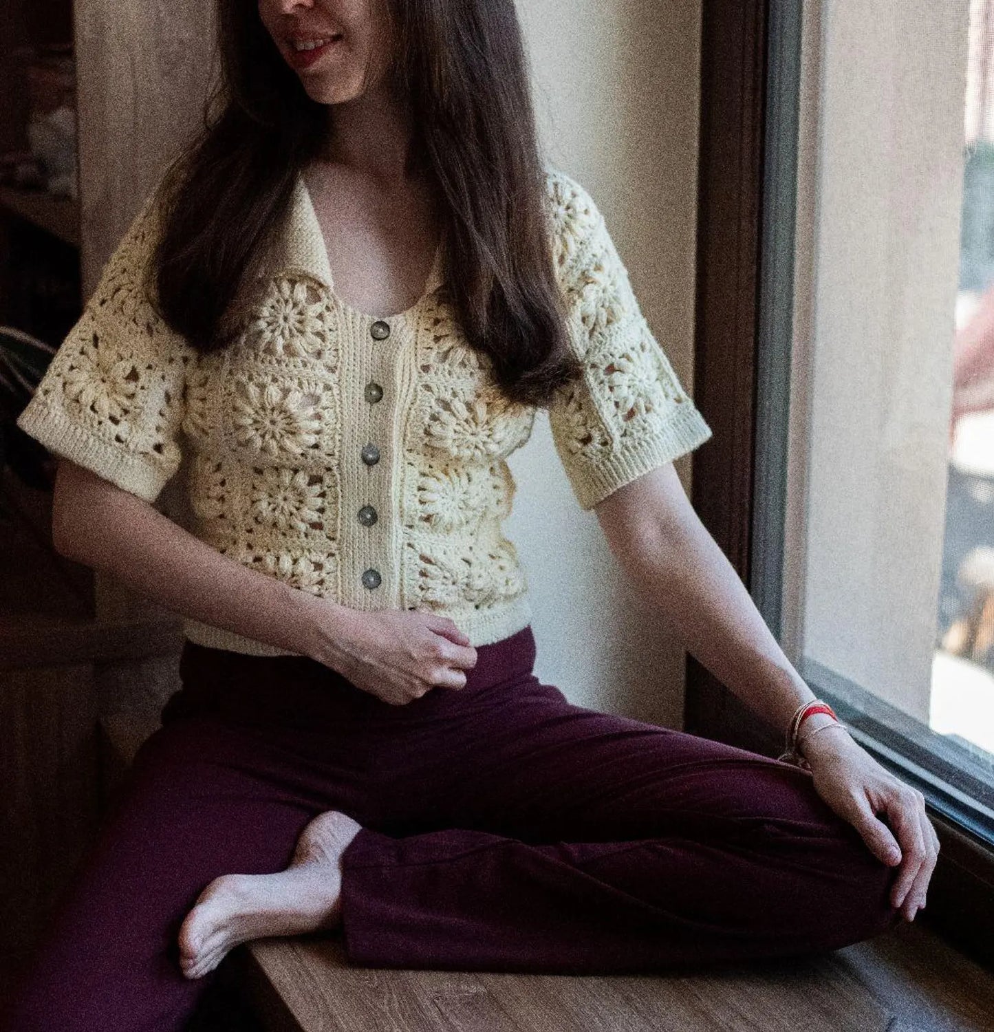 🌼 Granny Square T-Shirt Crochet Pattern PDF