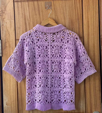 🌼 Granny Square T-Shirt Crochet Pattern PDF