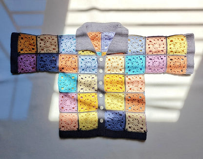 🌼 Granny Square T-Shirt Crochet Pattern PDF