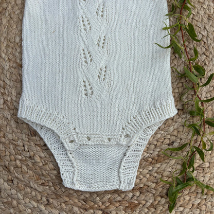 Aveline Baby Romper Knitting Pattern PDF