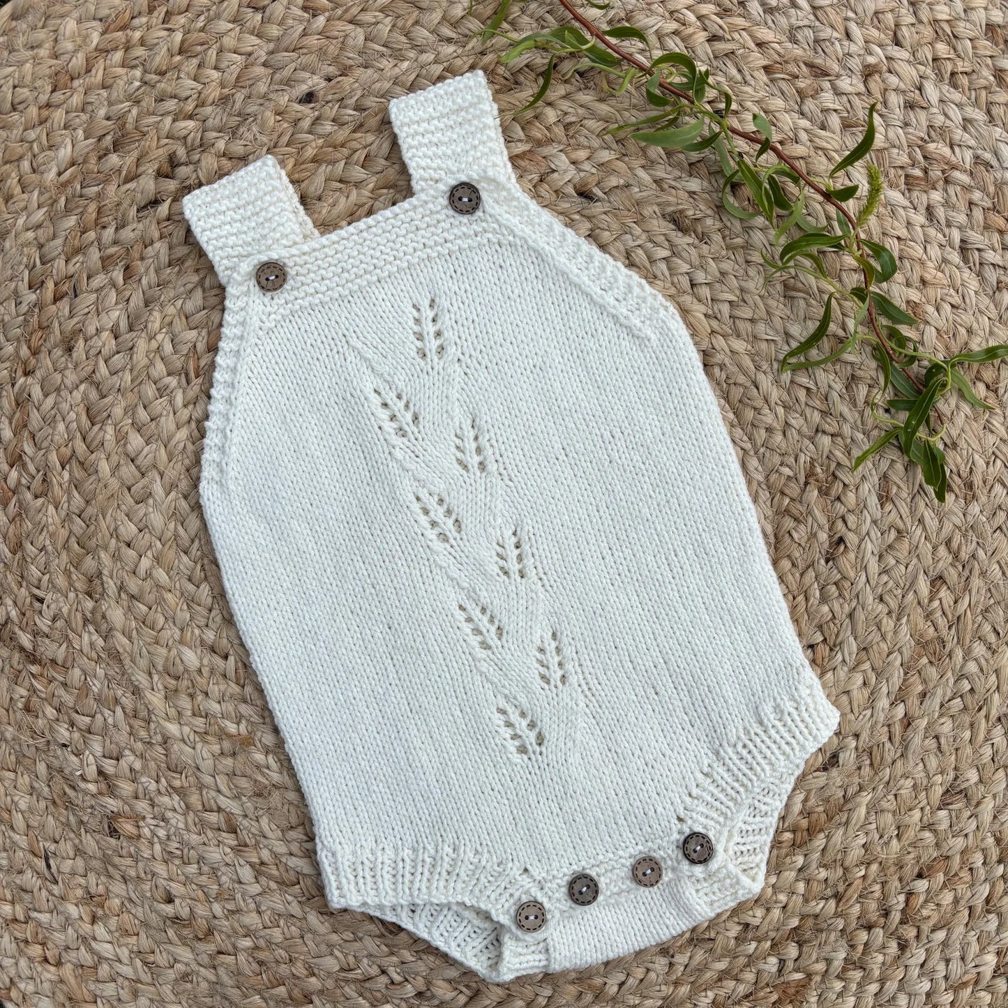 Aveline Baby Romper Knitting Pattern PDF
