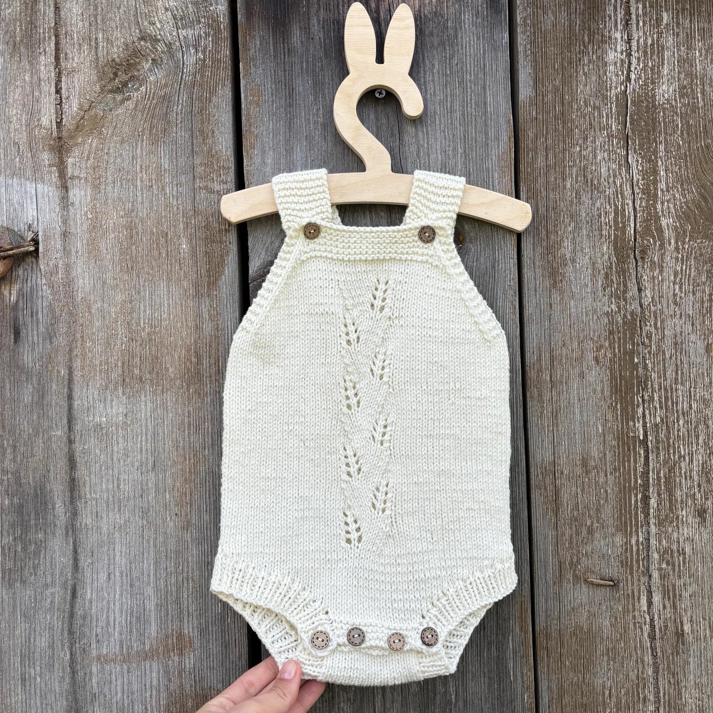 Aveline Baby Romper Knitting Pattern PDF