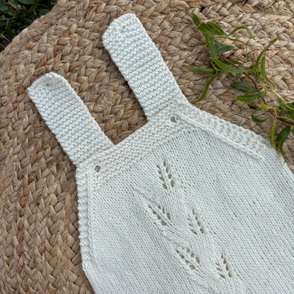 Aveline Baby Romper Knitting Pattern PDF
