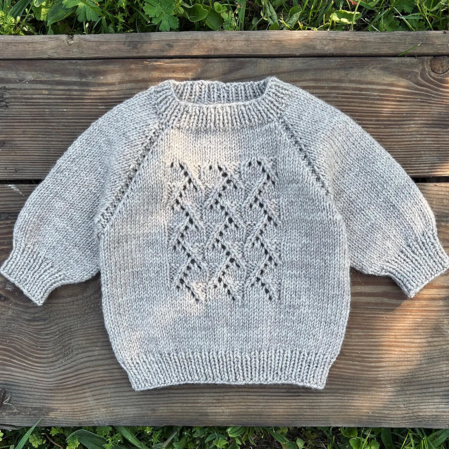 Frost Baby Sweater Knitting Pattern PDF