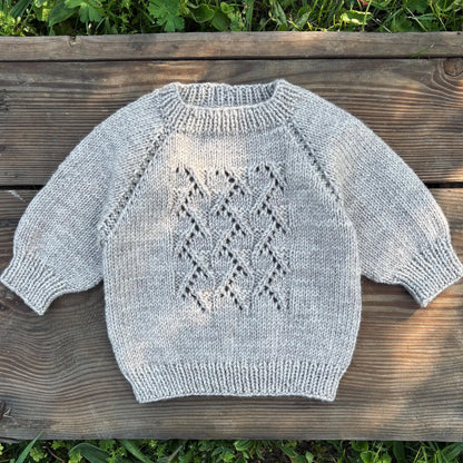 Frost Baby Sweater Knitting Pattern PDF