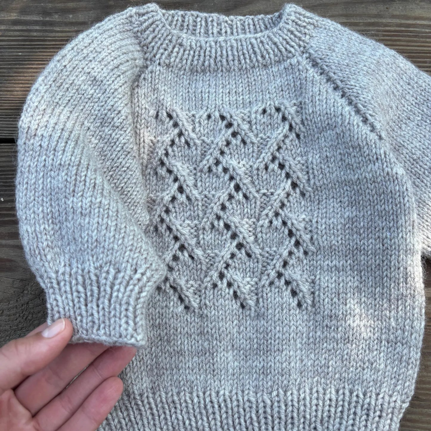 Frost Baby Sweater Knitting Pattern PDF