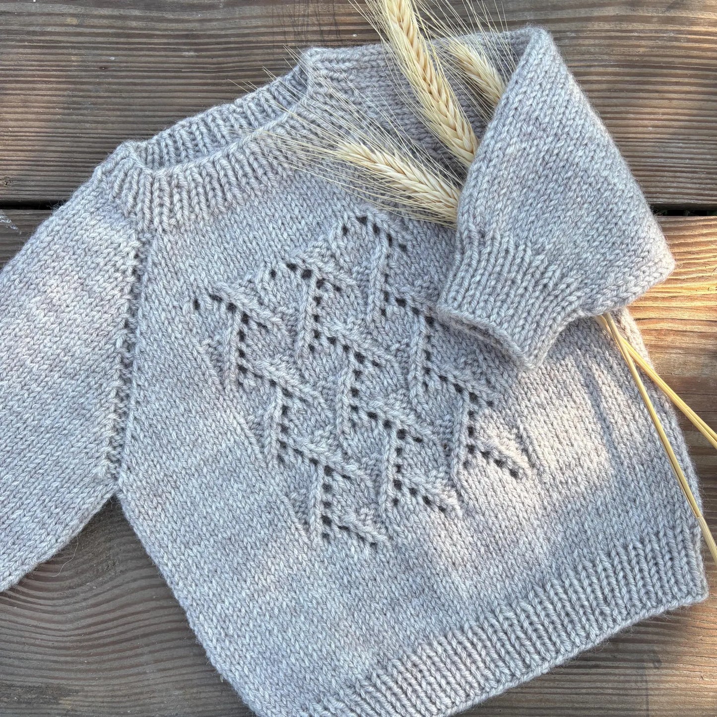 Frost Baby Sweater Knitting Pattern PDF