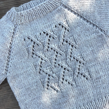 Frost Baby Sweater Knitting Pattern PDF