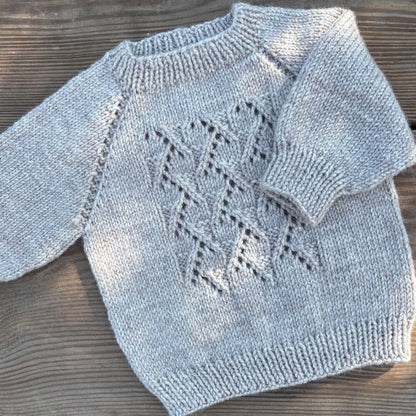 Frost Baby Sweater Knitting Pattern PDF
