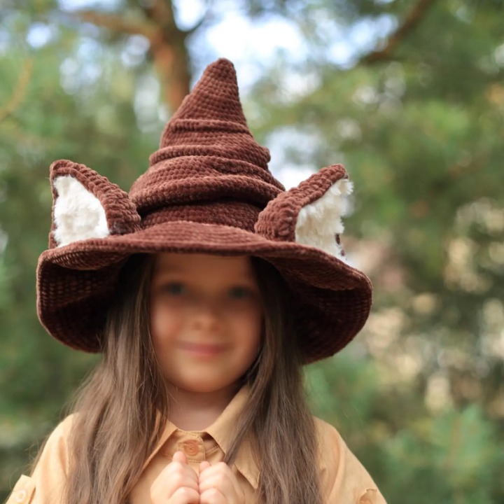 Magical Cat Witch Hat Crochet Pattern PDF