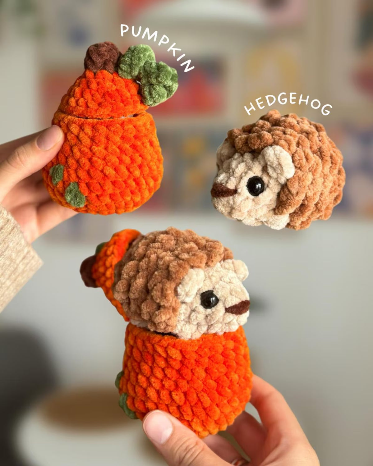 🍂No-Sew Mini Autumn Critters Crochet Pattern PDf_6 Designs