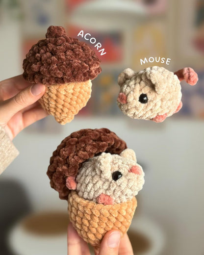🍂No-Sew Mini Autumn Critters Crochet Pattern PDf_6 Designs