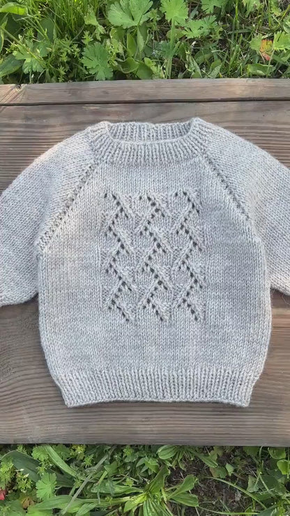 Frost Baby Sweater Knitting Pattern PDF