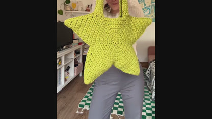 ⭐ Star Crochet Bag Pattern – Easy Beginner Tote ✨