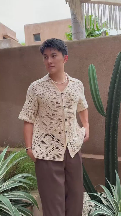 ✨ Men’s Crochet Summer Shirt Pattern 🌴(PDF)