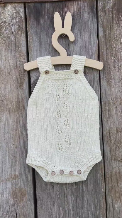 Aveline Baby Romper Knitting Pattern PDF