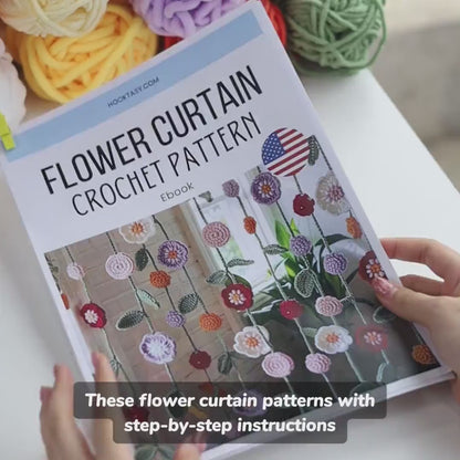 🌸 Bloomy Breeze Curtain – 2-in-1 Crochet Flower Garland Pattern 🌿