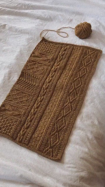 🧶 Easy Knit & Purl Blanket – 10 Sizes PDF